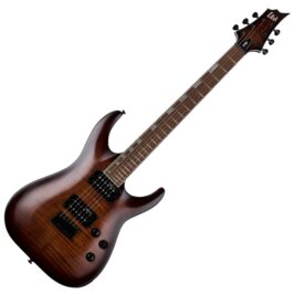 LTD H-200FM Dark Brown Sunburst 1