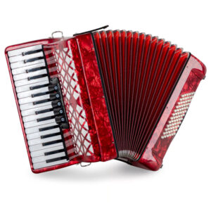 Classic Cantabile 72 Bass Accordion "Secondo V" Red
