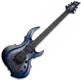 ESP FRX Custom Burled Maple Mercury Blue Burst