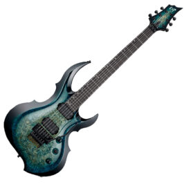 ESP FRX Custom Burled Maple Peacock Blue Burst