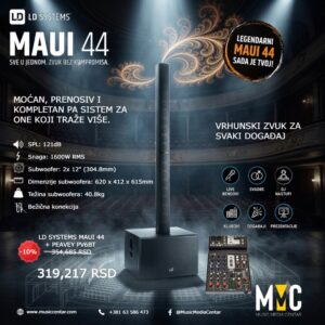 LD Systems MAUI 44 + Peavey PV6 BT mikseta
